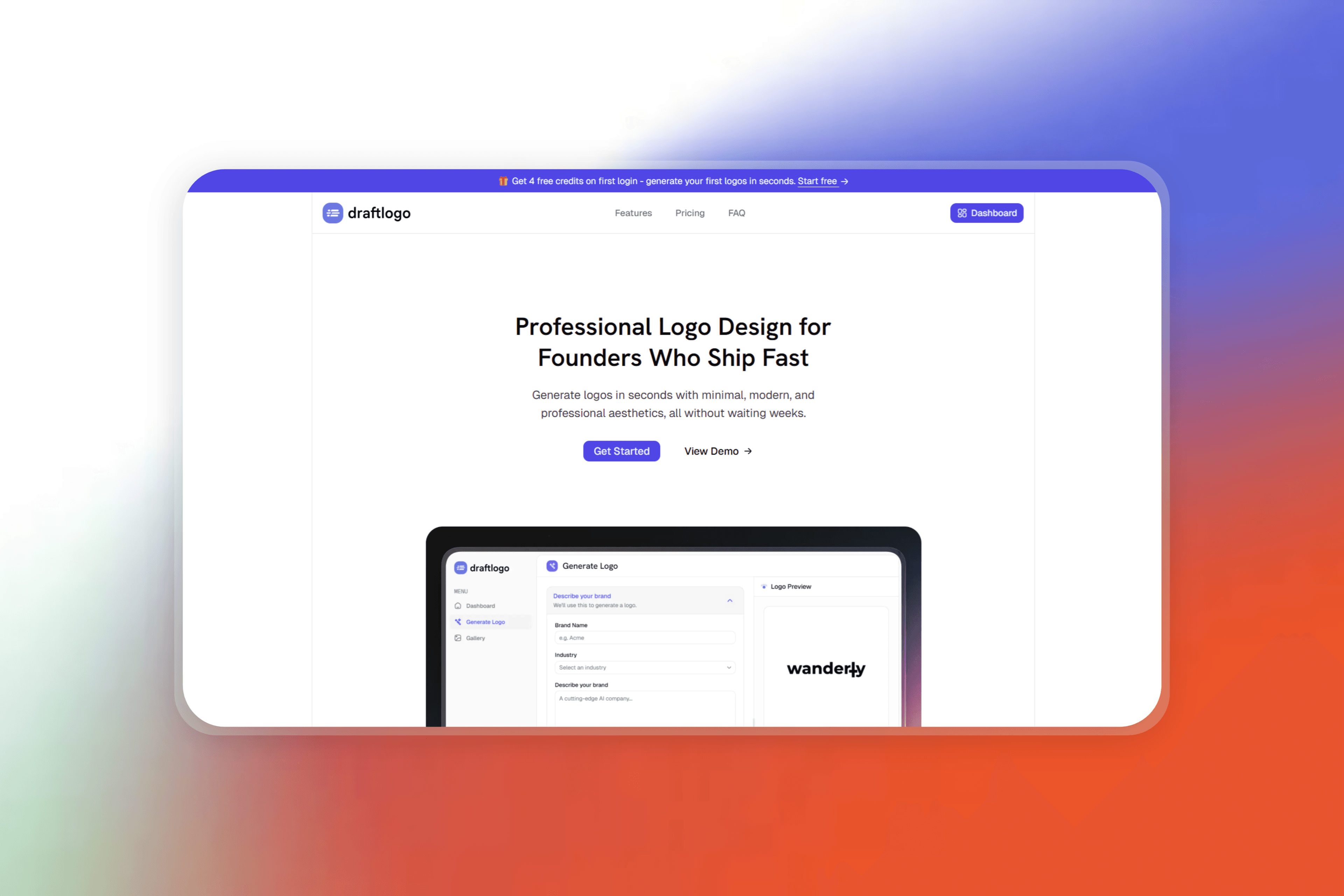 draftlogo work screenshot